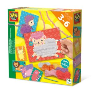 Set creativ de jucarie pentru copii &mdash; Brodez animale pufoase SES