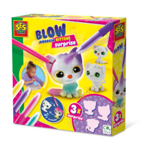 Set creativ copii Desenez cu aerograf 3 pisici surpriza SES