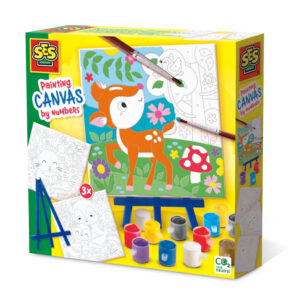 Set creativ Pictura pe numere Animale din padure (3 panze) SES