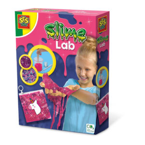 Set de mixat slime roz cu sclipici si margele Unicorn SES