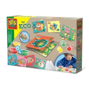 Set creativ Set acuarele pentru degetele si carduri ECO SES
