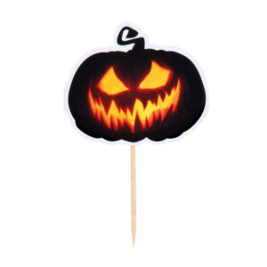 Set 12 betisoare de Cocktail Creepy Pumpkin (12 cm) BOLAND