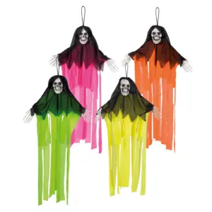 Decor craniu fantoma neon asortate (55 cm) BOLAND