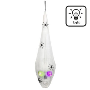Decor agatat craniu cu ochi rosii LED BOLAND