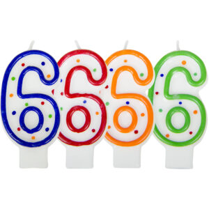 Lumanare Cifra 6 cu puncte Folat