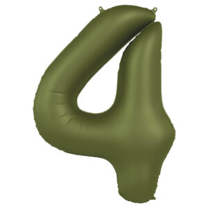 Balon Folie 86cm Cifra 4 Verde Maslin Ultra Mat Folat