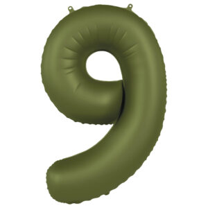 Balon Folie 86cm Cifra 9 Verde Maslin Ultra Mat Folat