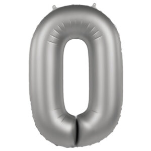 Balon Folie 86cm Cifra 0 Argintiu Folat