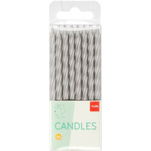 Set 16 Lumanari Tort Argintiu Folat