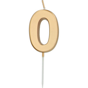 Lumanare Cifra 0 Aurie 5cm Folat
