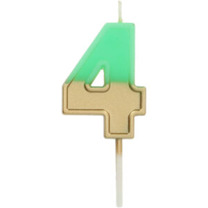 Lumanare Cifra 4 Retro Vibes verde 5cm Folat