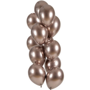 Set 12 Baloane latex Ultra Shine Rose Gold 33cm Folat