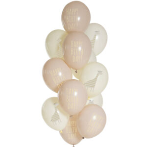 Set 12 Baloane latex Happy Birthday Girafa 33cm Folat