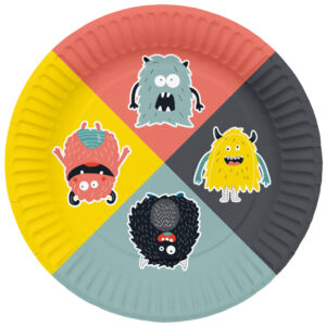 Set 8 Farfurii Monstru 23cm Folat