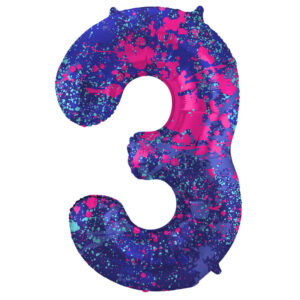Balon Folie 86cm Paint Splash Cifra 3 Folat