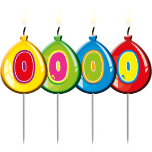 Lumanare Balon Cifra 0 in asort. Folat