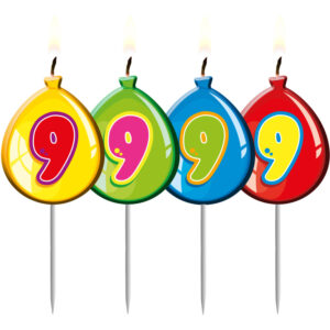 Lumanare Balon Cifra 9 in asort. Folat