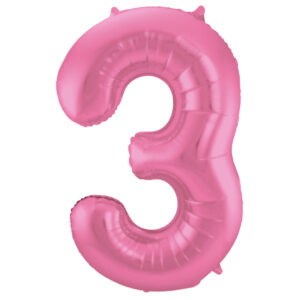 Balon Folie 86cm Matte Roz Cifra 3 Folat