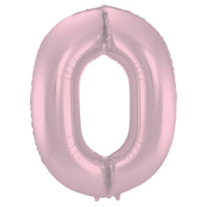 Balon Folie 86cm Matte Pastel Roz Cifra 0 Folat