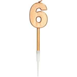 Lumanare Bronze Cifra 6 in asort. Folat