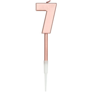 Lumanare Rose Gold Metallic Cifra 7 Folat