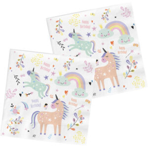 Set 20 Servetele 33x33cm Unicorn Folat