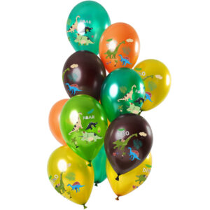 Set 12 Baloane latex Dino Metallic 33cm Folat