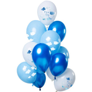 Set 12 Baloane latex Baby Shower Boy 33cm Folat