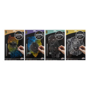 Set de Scratch art A4 in asort. Grafix