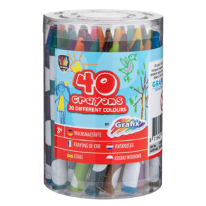 Set 40 creioane din wax in galetusa GRAFIX