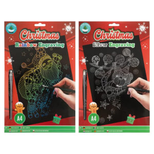 Set razuibil XMAS Rainbow engraving A4 in asort. GRAFIX NY