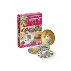 Set creativ pictura pe pietre cu sclipici Unicorn Grafix