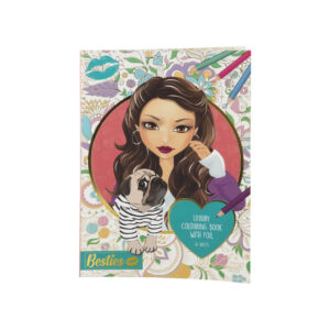 Carte de colorat Fashion Design Book Luxury foil colouring book A4 24 foi Grafix