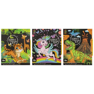 Carte de colorat si razuit 26x21cm si creion in asort. Grafix