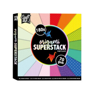 Set creativ Craft Sensations - hartie pentru origami. 180 de coli GRAFIX