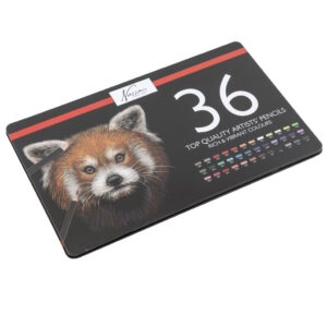 Set 36 creioane colorate Nassau Fine Art in cutie metalica GRAFIX