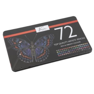 Set de creioane colorate NASSAU 72 buc. in cutie metalica GRAFIX