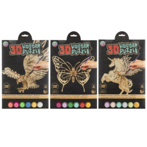 Puzzle lemn 3D ia asort. Grafix