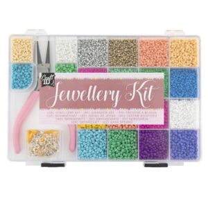 Set margele 20 culori cu cleste si accesorii GRAFIX