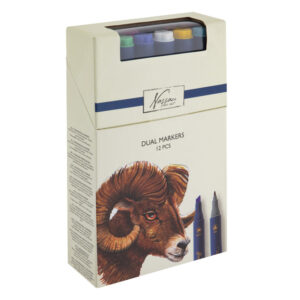 Set de markere cu doua fete Nassau 12 buc. GRAFIX