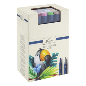 Set de markere cu doua fete Nassau 24 buc. GRAFIX