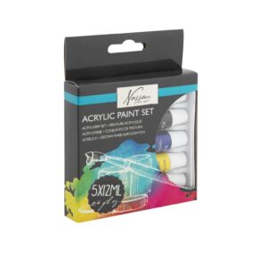 Set 5 culori acrilice Nassau Fine Art 5?12 ml GRAFIX