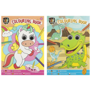 Carte de colorat Book Wobbly Eyes 27 x 19.5 cm in asort. Grafix