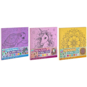 Panza pe numere cu sclipici 25x25 cm in asort. Grafix