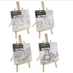 Sevalet din lemn cu panza pictura 30x22,5 cm in asort. GRAFIX