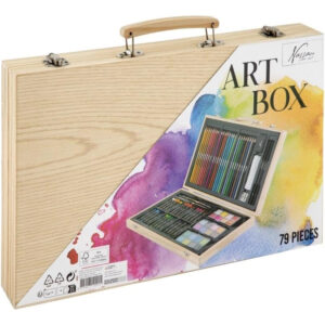 Trusa arta 79 piese lemn Nassau Fine Art GRAFIX