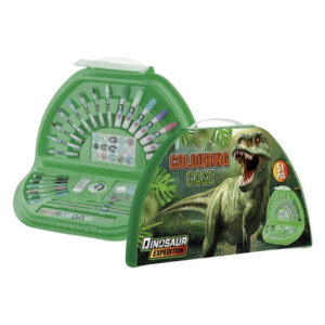 Set pictura si desen 51 piese in cutie de plastic Dinosaur Expedition GRAFIX