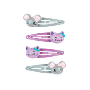 Set 4 agrafe par Irene glitter navy/silver SOUZA