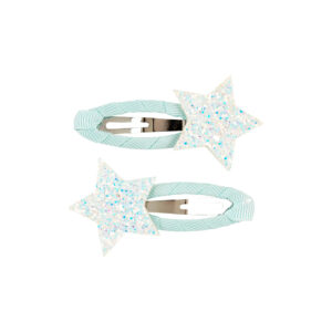 Set 2 agrafe Lucia stea alb/albastru SOUZA