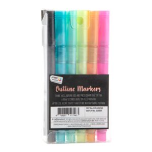 Set 6 markere colorate pentru contur Craft Sensations GRAFIX